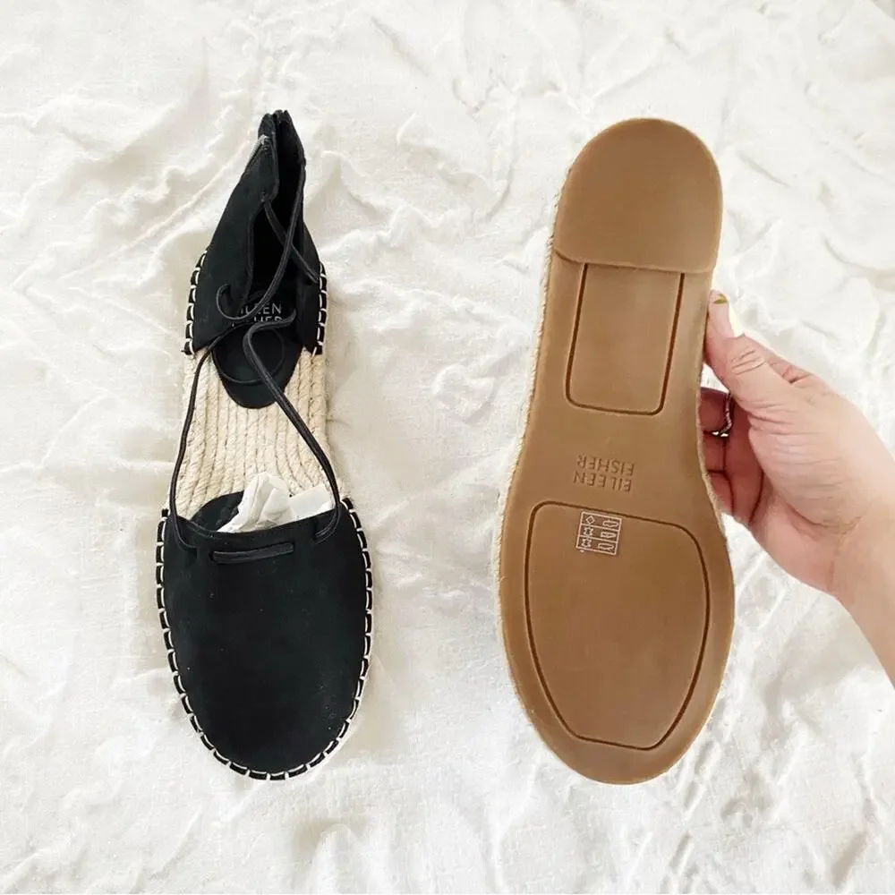 Eileen fisher Lace Leather Espadrille New $155